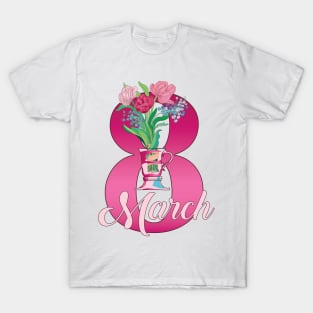 Spring Flowers Bouquet in a vase T-Shirt